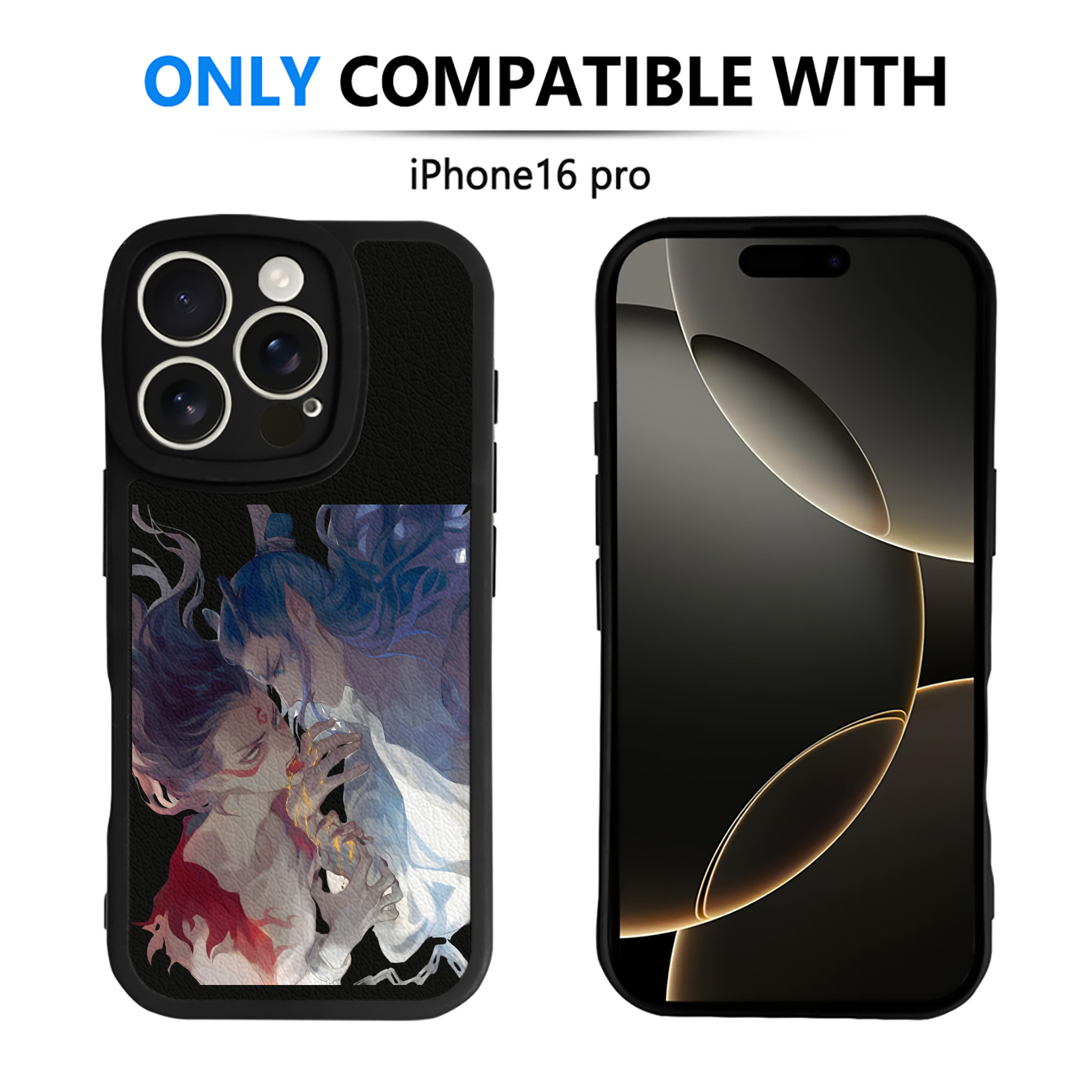 （画像用） Ne Zha 2 ナタ 魔童の大暴れ 【iPhone 16シリーズ対応】シリコンスマホケース（レザー調） 材質：シリコン